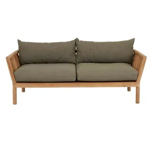 Sicily Frame 3 Seater Sofa - Shale - Natural Teak by null, a Outdoor Sofas for sale on Style Sourcebook