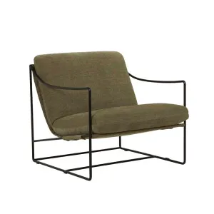 Allegra Occasional Chair - Copeland Olive - Black Metal by null, a Chairs for sale on Style Sourcebook