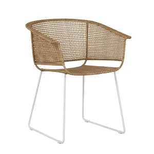 Corsica Sleigh Dining Armchair - NATURAL by null, a Outdoor Chairs for sale on Style Sourcebook