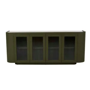Noa Curve Buffet - Deep Jade - Matt White Marble by null, a Sideboards, Buffets & Trolleys for sale on Style Sourcebook