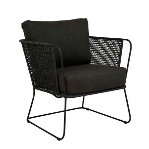 Cabana Sleigh Occasional Chair - Charcoal - Licorice by null, a Outdoor Chairs for sale on Style Sourcebook
