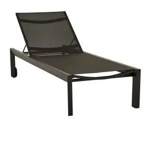 Pier Straight Sunbed - Black - Black by null, a Outdoor Sunbeds & Daybeds for sale on Style Sourcebook