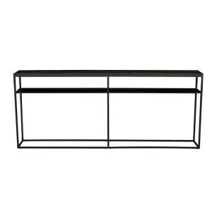 Elle Slim Console - Matt Black Marble - Black by null, a Console Table for sale on Style Sourcebook