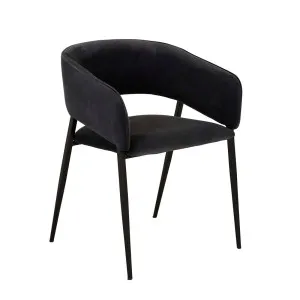 Eliza Dining Armchair - Onyx Velvet by null, a Chairs for sale on Style Sourcebook