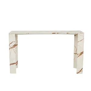 Atlas Slab Console Table - Brown Vein Marble by null, a Console Table for sale on Style Sourcebook