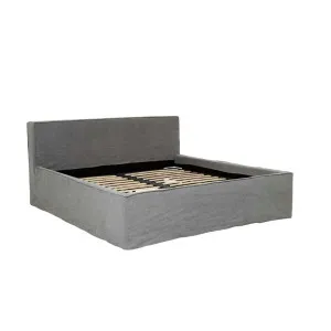 Vittoria Escape Slipcover Bed - Washed Smoke by null, a Bed Heads for sale on Style Sourcebook