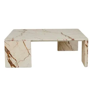 Atlas Slab Coffee Table - Natural Brown Vein Marble by null, a Coffee Table for sale on Style Sourcebook