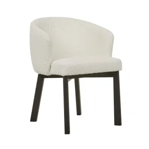 Tate Dining Armchair - Snow Boucle - Black by null, a Chairs for sale on Style Sourcebook