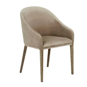 Gemma Dining Armchair - Beige Velvet by null, a Chairs for sale on Style Sourcebook
