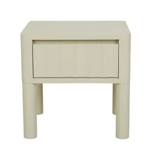 Oliver Fluted 1 Drawer Bedside - Putty by null, a Bedside Tables for sale on Style Sourcebook