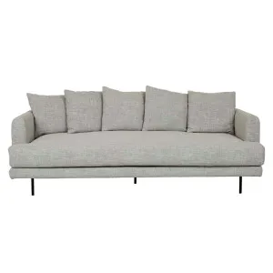 Vittoria Giselle 3 Seater Sofa - Cement - Black Metal by null, a Sofas for sale on Style Sourcebook
