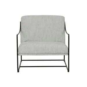Allegra Occasional Chair - Ice Grey - Black Metal by null, a Chairs for sale on Style Sourcebook