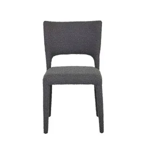 Stevie Dining Chair - Charcoal Boucle by null, a Chairs for sale on Style Sourcebook