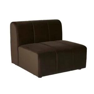 Juno Channel Round Corner Sofa - Cocoa Velvet by null, a Sofas for sale on Style Sourcebook