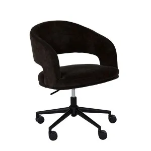Norah Office Chair - Volcano Grey - Black Metal by null, a Chairs for sale on Style Sourcebook
