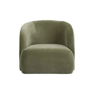 Kennedy Beckett Sofa Chair - Olive Green Velvet by null, a Chairs for sale on Style Sourcebook