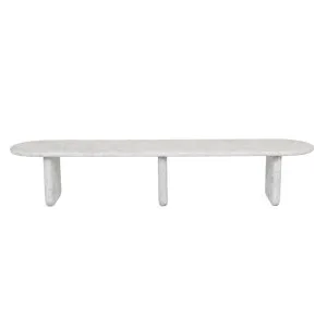 Amara Round Bench Seat - Matt White Marble by null, a Benches for sale on Style Sourcebook