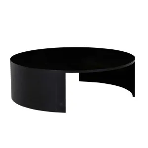 Oberon Crescent Coffee Table - Matt Dark Oak by null, a Coffee Table for sale on Style Sourcebook