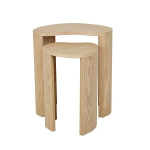 Oberon Curve Set of 2 Side Table - Natural Ash by null, a Side Table for sale on Style Sourcebook