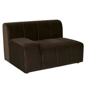 Juno Channel Round Corner Sofa - Cocoa Velvet by null, a Sofas for sale on Style Sourcebook