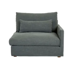 Sketch Island 1 Seater Right Sofa - Kale Linen by null, a Sofas for sale on Style Sourcebook