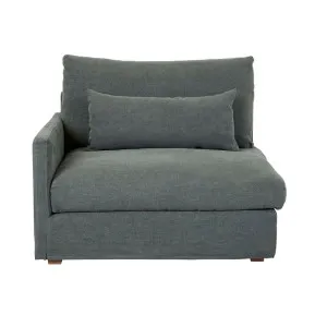 Sketch Island 1 Seater Right Sofa - Kale Linen by null, a Sofas for sale on Style Sourcebook