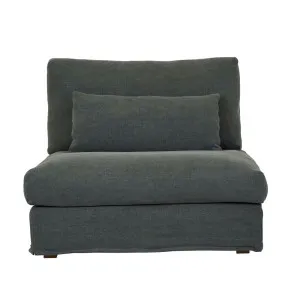Sketch Island 1 Seater Right Sofa - Kale Linen by null, a Sofas for sale on Style Sourcebook