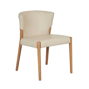 Sketch Ronda Upholstered Dining Chair - Limestone Leather - Light Oak by null, a Chairs for sale on Style Sourcebook