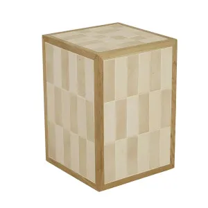Porto Block Side Table - Shell - Natural Oak by null, a Side Table for sale on Style Sourcebook