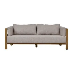 Kuda 3 Seater Sofa - Cape Grey - Natural Teak by null, a Outdoor Sofas for sale on Style Sourcebook