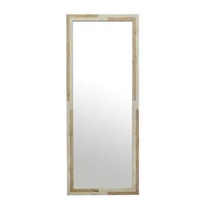 Taj Ribbon Floor Mirror - Bone Resin - White Bone by null, a Mirrors for sale on Style Sourcebook
