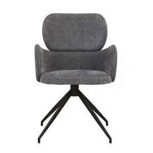 Edwin Spider Leg Office Chair - Copeland Granite - Black by null, a Chairs for sale on Style Sourcebook