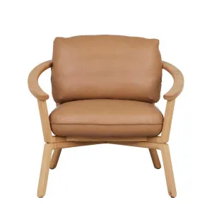 Sketch Sensu Occasional Chair - Pecan Leather - Light Oak by null, a Chairs for sale on Style Sourcebook