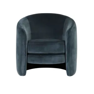 Kennedy Tenner Occasional Chair - Blue Charcoal Velvet by null, a Chairs for sale on Style Sourcebook