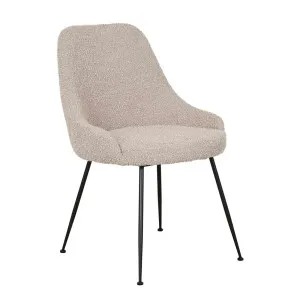 Dane Dining Chair - Taupe Boucle - Black by null, a Chairs for sale on Style Sourcebook