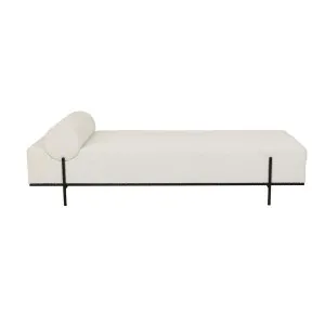 Axel Daybed - Oat Boucle - Black Metal by null, a Outdoor Sunbeds & Daybeds for sale on Style Sourcebook