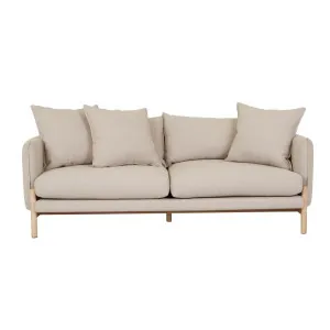 Vittoria Ingrid 3 Seater Sofa - Buttermilk Tweed - Natural Ash by null, a Sofas for sale on Style Sourcebook