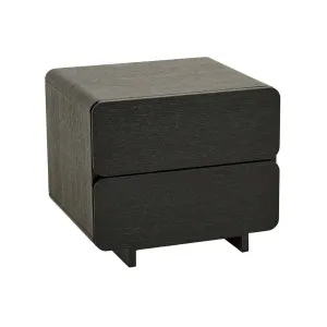 Tatum Beside - Matt Dark Oak - Black by null, a Bedside Tables for sale on Style Sourcebook