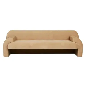 Juno Aubury 3 Seater Sofa - Camel Velvet by null, a Sofas for sale on Style Sourcebook