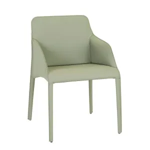 Percy Dining Armchair - Moss Recycled Leather by null, a Chairs for sale on Style Sourcebook