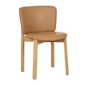 Sketch Pinta Dining Chair - Pecan Leather - Light Oak by null, a Chairs for sale on Style Sourcebook