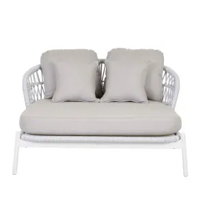 Portsea Cruise Day Bed - Light Grey - White by null, a Outdoor Sunbeds & Daybeds for sale on Style Sourcebook