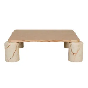 Pablo Marble Coffee Table - Natural Ash - Natural Brown Vein Marble by null, a Coffee Table for sale on Style Sourcebook