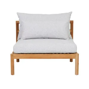 Wilomena Centre Sofa - Gully Grey - Natural Teak by null, a Outdoor Sofas for sale on Style Sourcebook