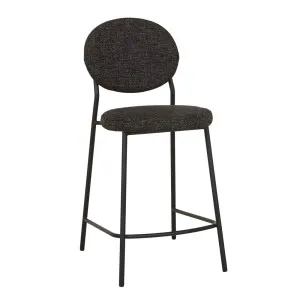 Laylah Loop Barstool - Ebony Weave - Black Metal by null, a Bar Stools for sale on Style Sourcebook