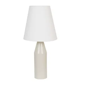 Easton Pillar Table Lamp - Oyster Grey - White by null, a Table & Bedside Lamps for sale on Style Sourcebook