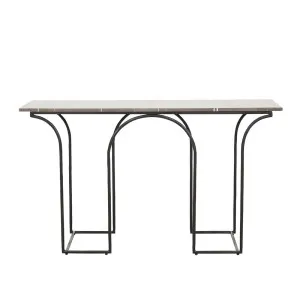 Celeste Arch Console - Pietro Grey Marble - Black by null, a Console Table for sale on Style Sourcebook