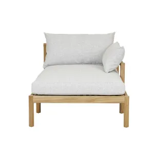 Wilomena Centre Sofa - Gully Grey - Natural Teak by null, a Outdoor Sofas for sale on Style Sourcebook