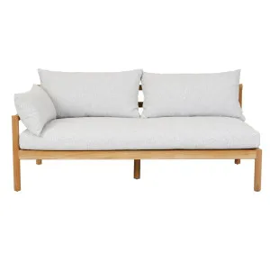 Wilomena Centre Sofa - Gully Grey - Natural Teak by null, a Outdoor Sofas for sale on Style Sourcebook