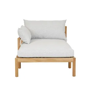 Wilomena Centre Sofa - Gully Grey - Natural Teak by null, a Outdoor Sofas for sale on Style Sourcebook